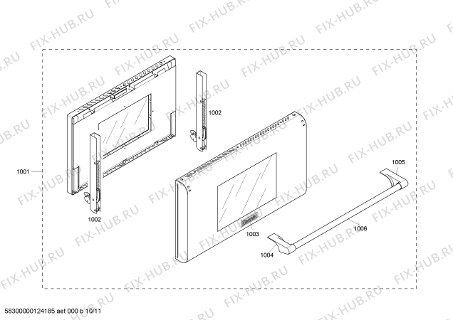 Схема №3 PRG364ELG с изображением Инструкция по установке/монтажу для духового шкафа Bosch 00552986