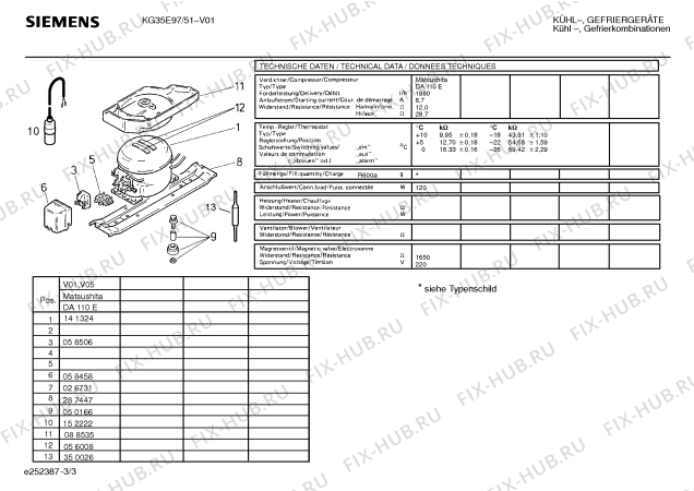 Схема №1 KG35E97 с изображением Планка ручки для холодильника Siemens 00353404