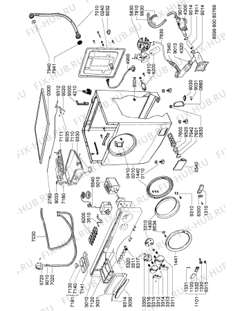 Схема №1 LF 600 TC с изображением Переключатель для стиралки Whirlpool 481241378623