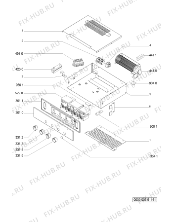 Схема №1 SMS 3460/1 SW с изображением Обшивка для плиты (духовки) Whirlpool 481945359277