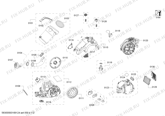 Схема №1 AC6240 ufesa ♥ Planet с изображением Мотор для электропылесоса Bosch 00751380