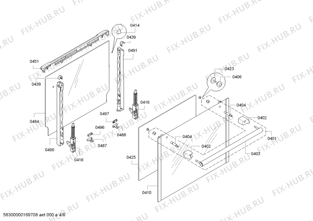 Взрыв-схема плиты (духовки) Bosch HBA23B151 - Схема узла 04