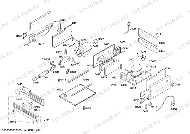 Схема №1 RF463201 с изображением Монтажный набор для холодильной камеры Bosch 00669125