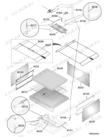 Схема №1 ACM 404/1 с изображением Противень (решетка) для духового шкафа Whirlpool 482000018590