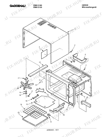 Схема №3 EM812120 с изображением Корпус для микроволновки Bosch 00295577