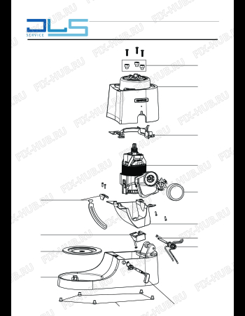 Взрыв-схема кухонного комбайна KENWOOD KVL4220S KITCHEN MACHINE - XL - Схема узла 2