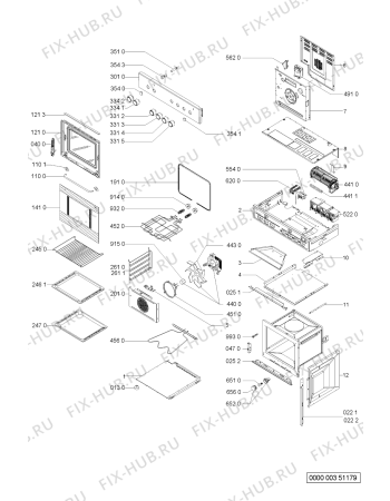 Схема №1 ESZ 3464 BR FH с изображением Панель для электропечи Whirlpool 481945359281