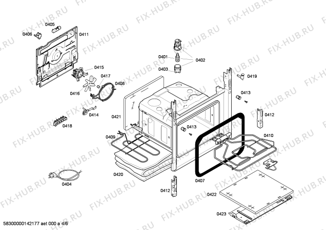 Схема №1 FRM5500 с изображением Изоляция для плиты (духовки) Bosch 00683946