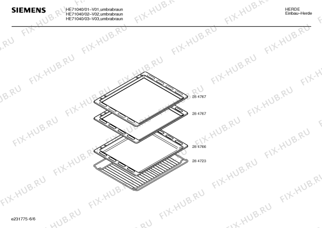 Схема №3 HE71040 с изображением Панель для плиты (духовки) Siemens 00285189