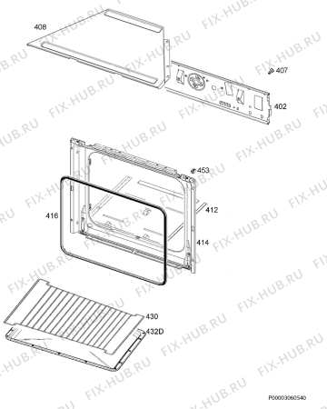 Взрыв-схема плиты (духовки) Zanker KOU10301XK - Схема узла Oven