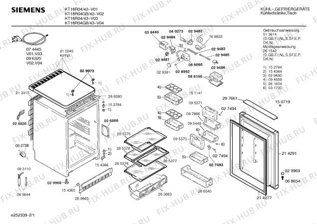 Схема №1 KTL7201 с изображением Плата для холодильника Bosch 00285377