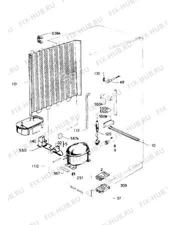 Взрыв-схема холодильника Zanussi ZI6220/9E - Схема узла Refrigerator cooling system