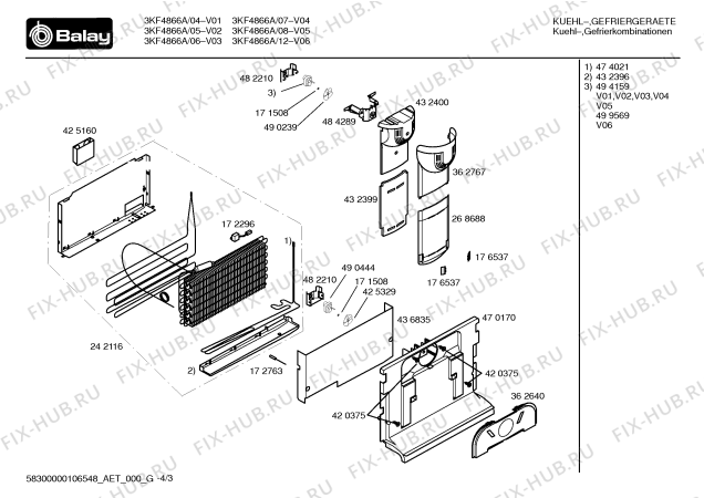 Схема №3 3KF4866A с изображением Дверь для холодильной камеры Bosch 00242067