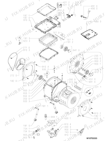 Схема №1 WT61062 с изображением Кнопка, ручка переключения для стиральной машины Whirlpool 481010657577
