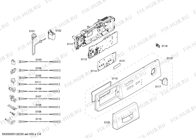 Схема №1 WAE16260TR с изображением Ручка для стиральной машины Bosch 00644881