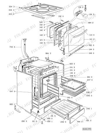 Схема №2 ACM 360/1 D с изображением Панель для плиты (духовки) Whirlpool 481945358853