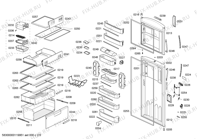 Схема №1 KDN43A70BR с изображением Изоляционная поверхность для холодильника Bosch 00662056