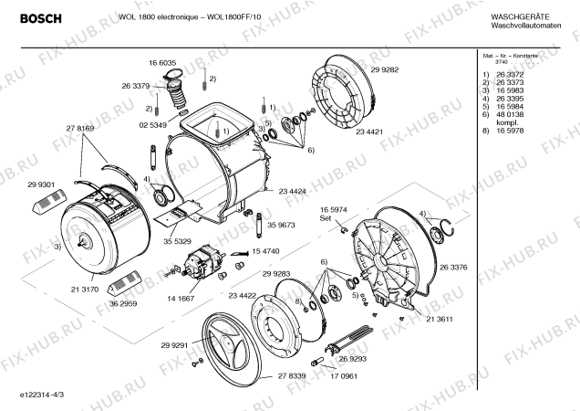 Схема №1 WOL1800FF WOL1800 electronique с изображением Инструкция по эксплуатации для стиральной машины Bosch 00584748