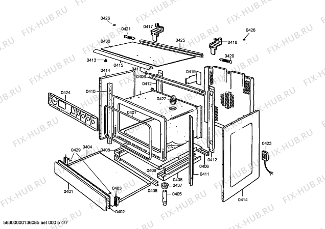 Схема №1 HG19651NE с изображением Противень для плиты (духовки) Siemens 00682415