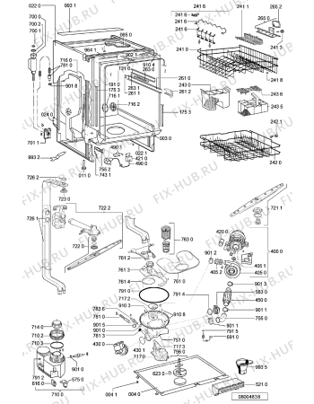 Взрыв-схема посудомоечной машины Whirlpool ADG 8527 WH - Схема узла