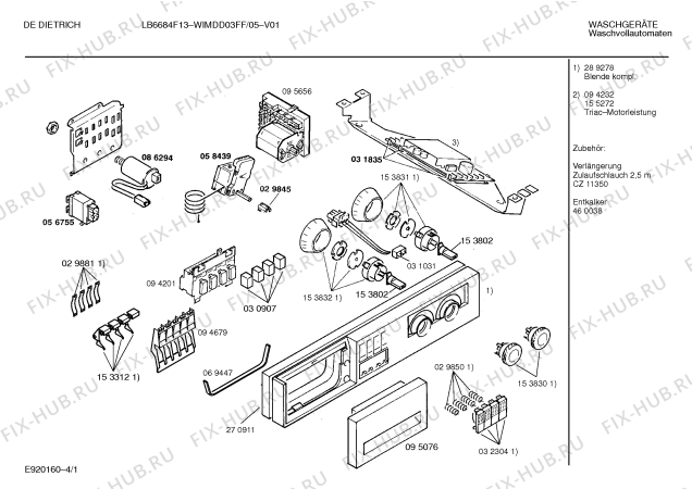 Схема №3 W4210B1FG WI12 с изображением Программная индикация для стиралки Bosch 00153831