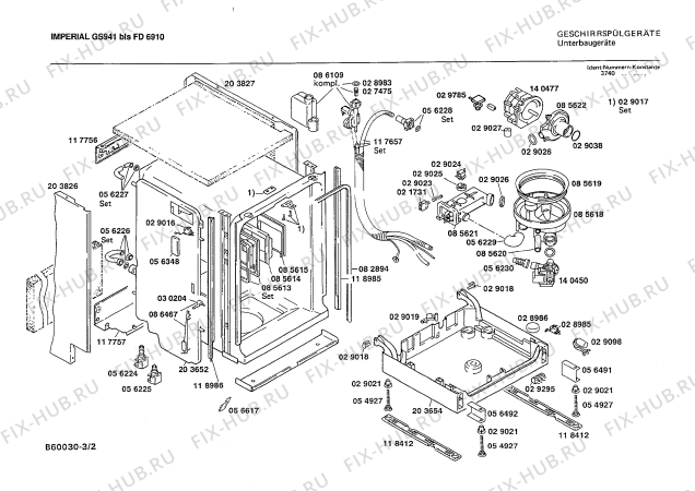 Взрыв-схема посудомоечной машины Imperial GS941 GS941(02) - Схема узла 02