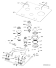 Схема №1 LHGA4K 002-455-64 с изображением Перекрытие для плиты (духовки) Aeg 3577383270