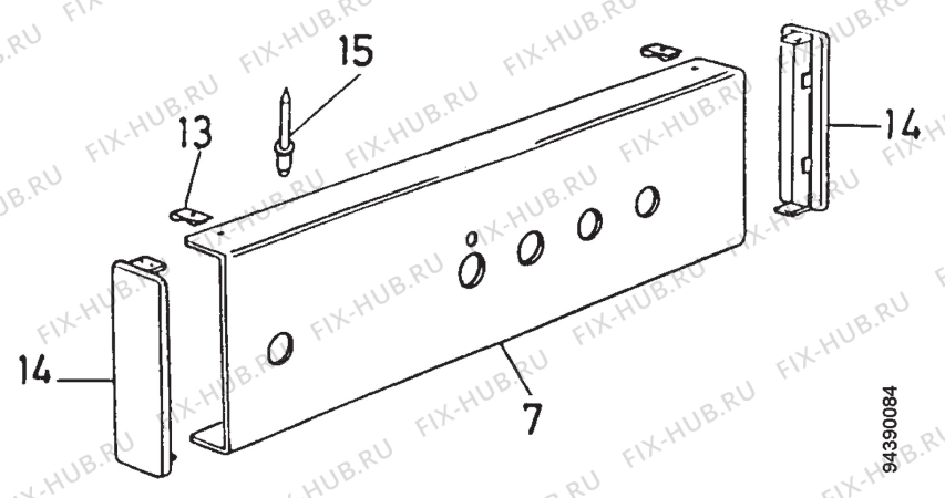 Взрыв-схема комплектующей Zanussi Z5540 - Схема узла Section 4