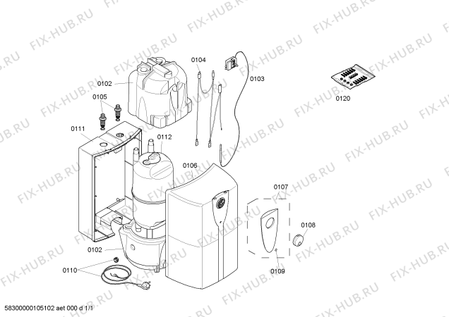 Схема №1 7736504734 TR2500TO 10 T с изображением Клапан для бойлера Bosch 12024077