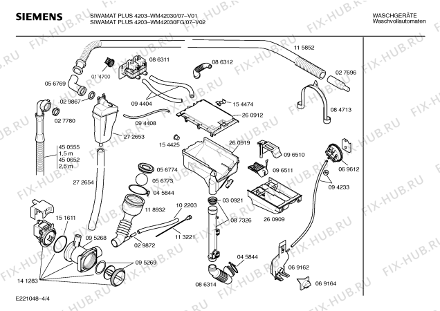 Схема №1 WM42030 SIWAMAT PLUS 4203 с изображением Панель для стиральной машины Siemens 00285550
