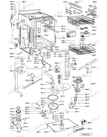 Схема №1 GSI 6798 WS с изображением Обшивка для электропосудомоечной машины Whirlpool 481245371887