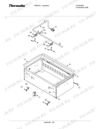 Схема №1 PB30YS с изображением Панель для духового шкафа Bosch 00414951