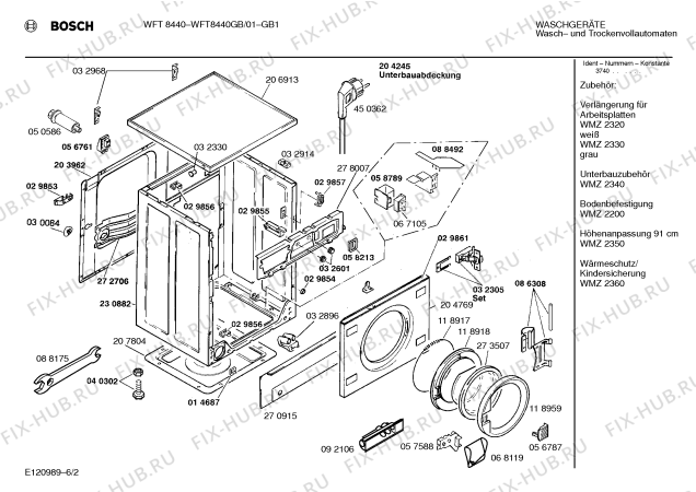 Схема №1 WFT8440GB WFT8440 с изображением Ручка для стиралки Bosch 00094715
