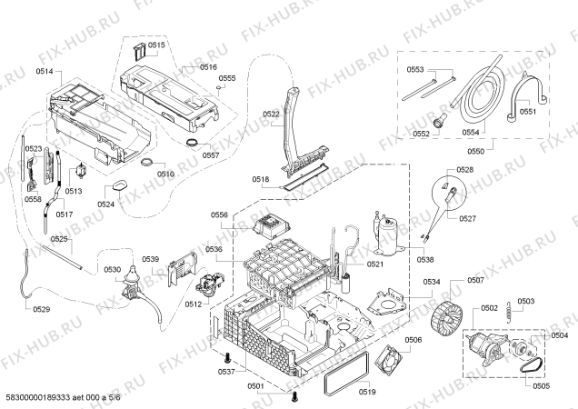 Взрыв-схема сушильной машины Bosch WTY877W8IT - Схема узла 05