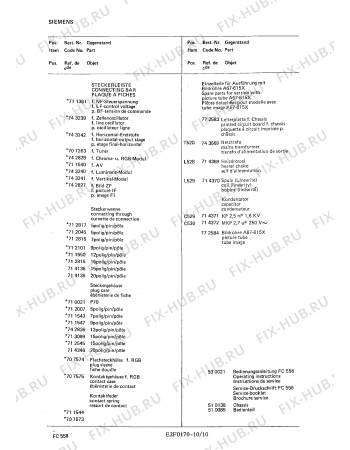 Взрыв-схема телевизора Siemens FC5582 - Схема узла 10