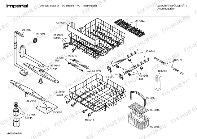 Взрыв-схема посудомоечной машины Imperial SGIIME1 GSI8662-2 - Схема узла 06