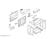 Схема №2 3HF506BP Horno balay poliv.blanco multifuncion с изображением Передняя часть корпуса для плиты (духовки) Bosch 00662426