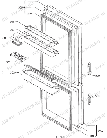 Взрыв-схема холодильника Privileg 016771 8 - Схема узла Door 003