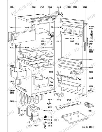 Схема №1 831.2.12 с изображением Дверь для холодильника Whirlpool 481241820097