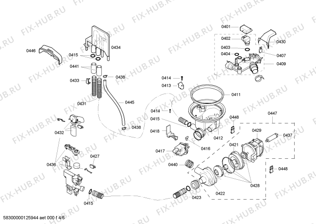 Схема №2 SHVGGK1UC GI936-760 с изображением Вставка для посудомойки Bosch 00359608