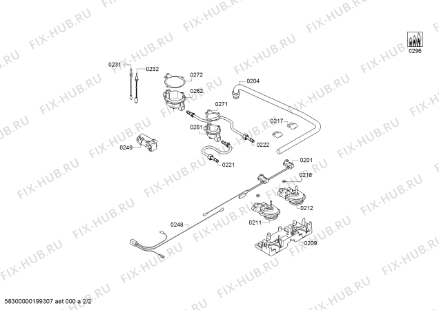 Взрыв-схема плиты (духовки) Bosch PSB3A6B20Z SEMI 30F 2G BOSCH SV - Схема узла 02