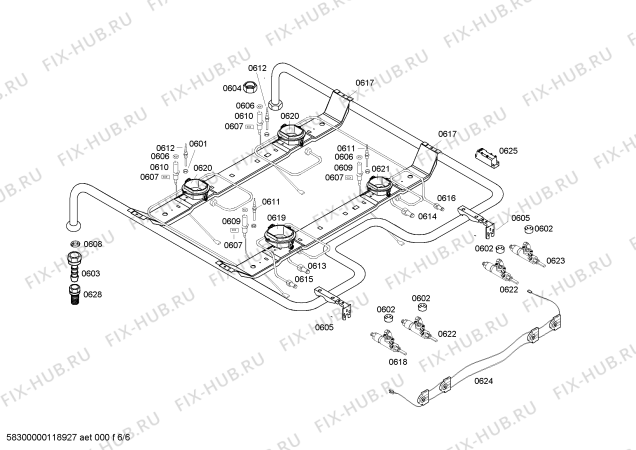 Схема №1 HM745505S с изображением Панель управления для плиты (духовки) Siemens 00663536