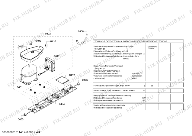 Схема №1 KGN49AI30 с изображением Плата для холодильника Siemens 00616981