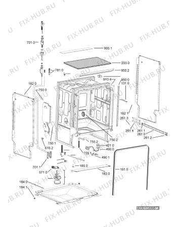 Схема №1 ADG 7580/1 NB с изображением Микромодуль для посудомойки Whirlpool 481010456940