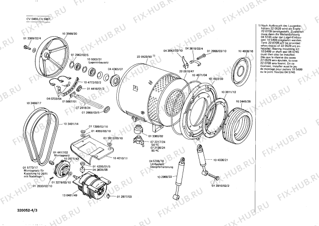 Схема №1 CV0460 с изображением Крышка для стиральной машины Bosch 00105118