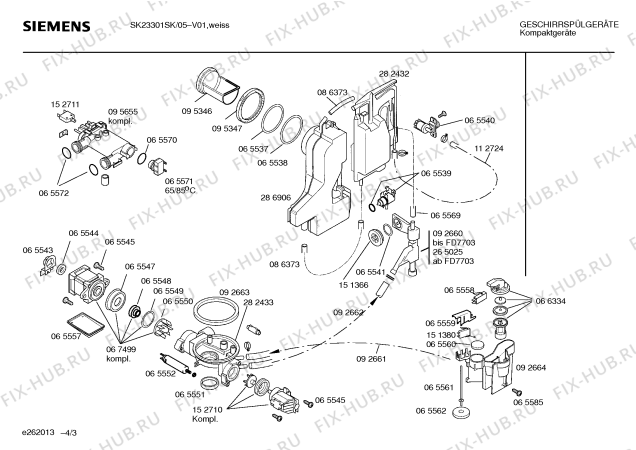 Схема №1 SK23301SK с изображением Инструкция по эксплуатации для электропосудомоечной машины Siemens 00519781