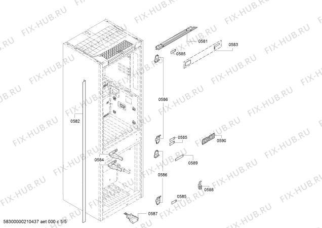 Схема №1 KIF86HD30C Bosch с изображением Емкость для холодильной камеры Bosch 11027645