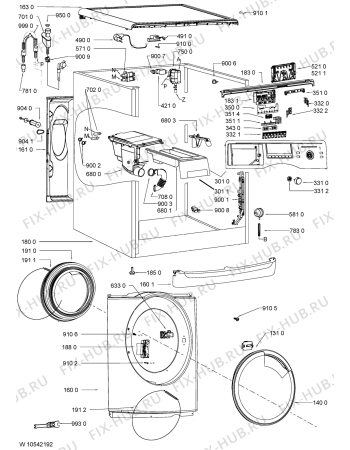 Схема №2 WA PL 9843 DA с изображением Микромодуль для стиральной машины Whirlpool 481010494422