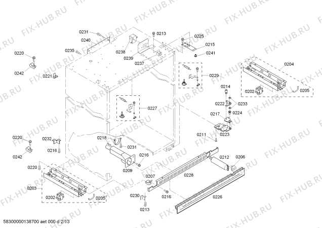 Схема №2 KBUIT4855E с изображением Вставка для посудомойки Bosch 00682951