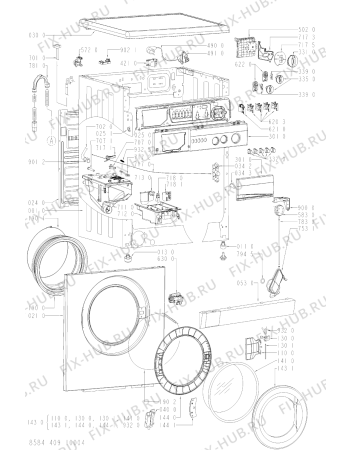 Схема №1 PDT 1035 с изображением Обшивка для стиральной машины Whirlpool 481245214091